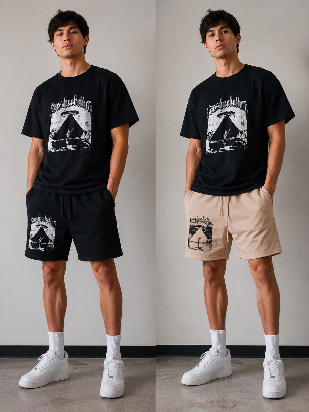 FRESHREBELLUM ABDUCTION FLEECE SHORTS