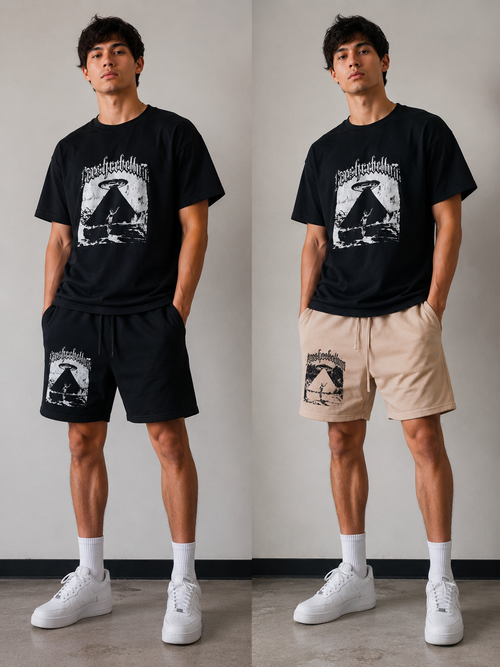 FRESHREBELLUM ABDUCTION FLEECE SHORTS
