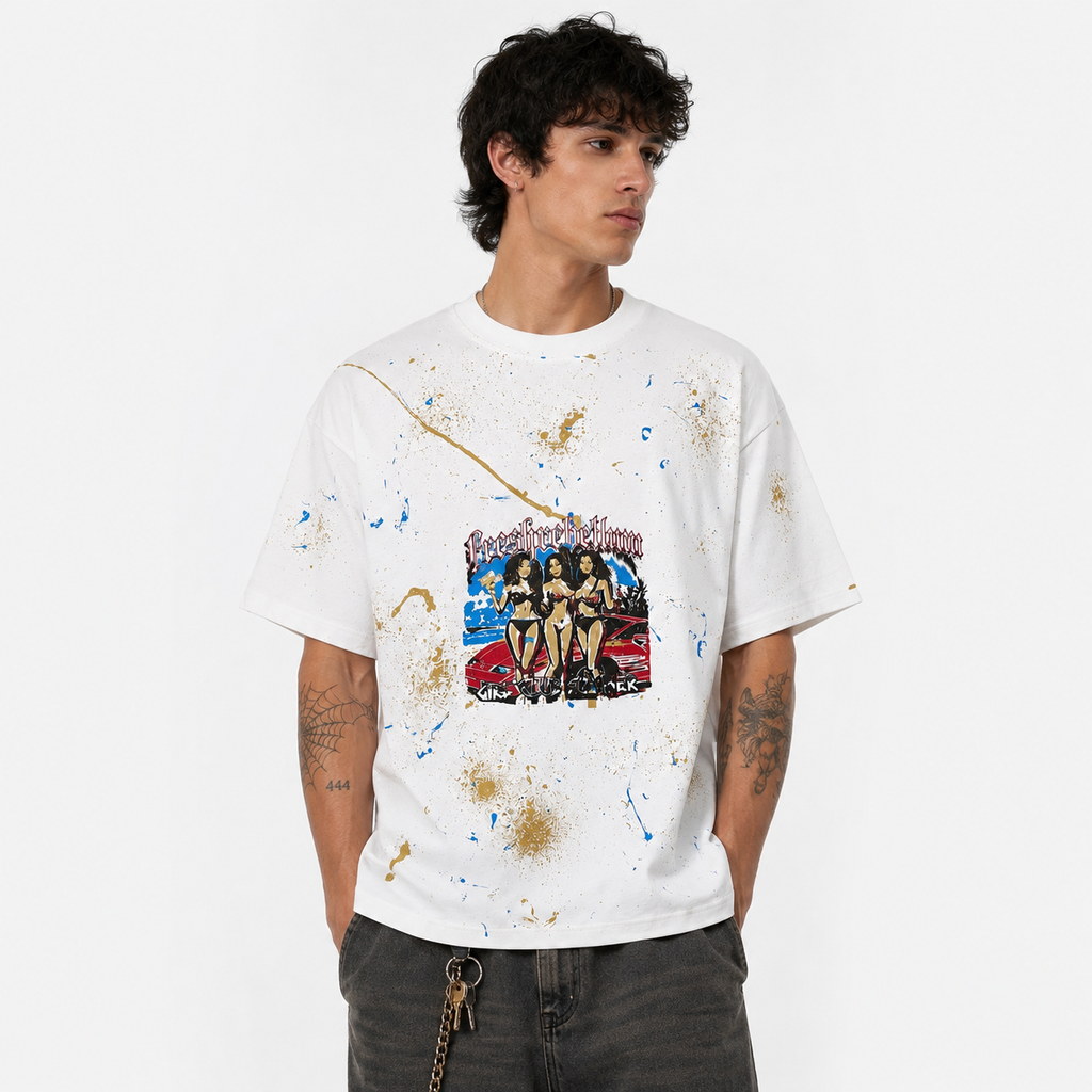 FRESHREBELLUM GIRL CLUB SUMMER TEE SPLAT