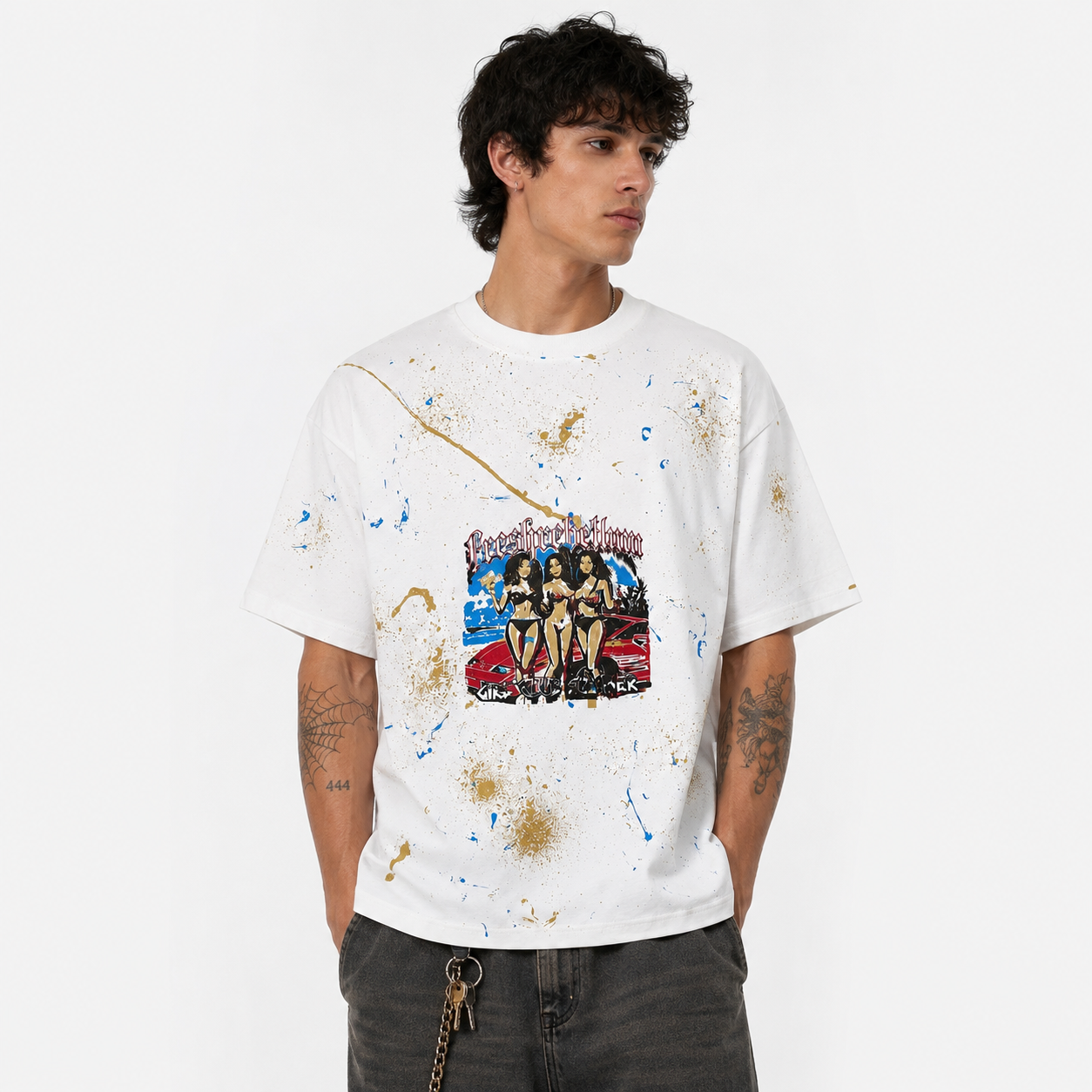 FRESHREBELLUM GIRL CLUB SUMMER TEE SPLAT
