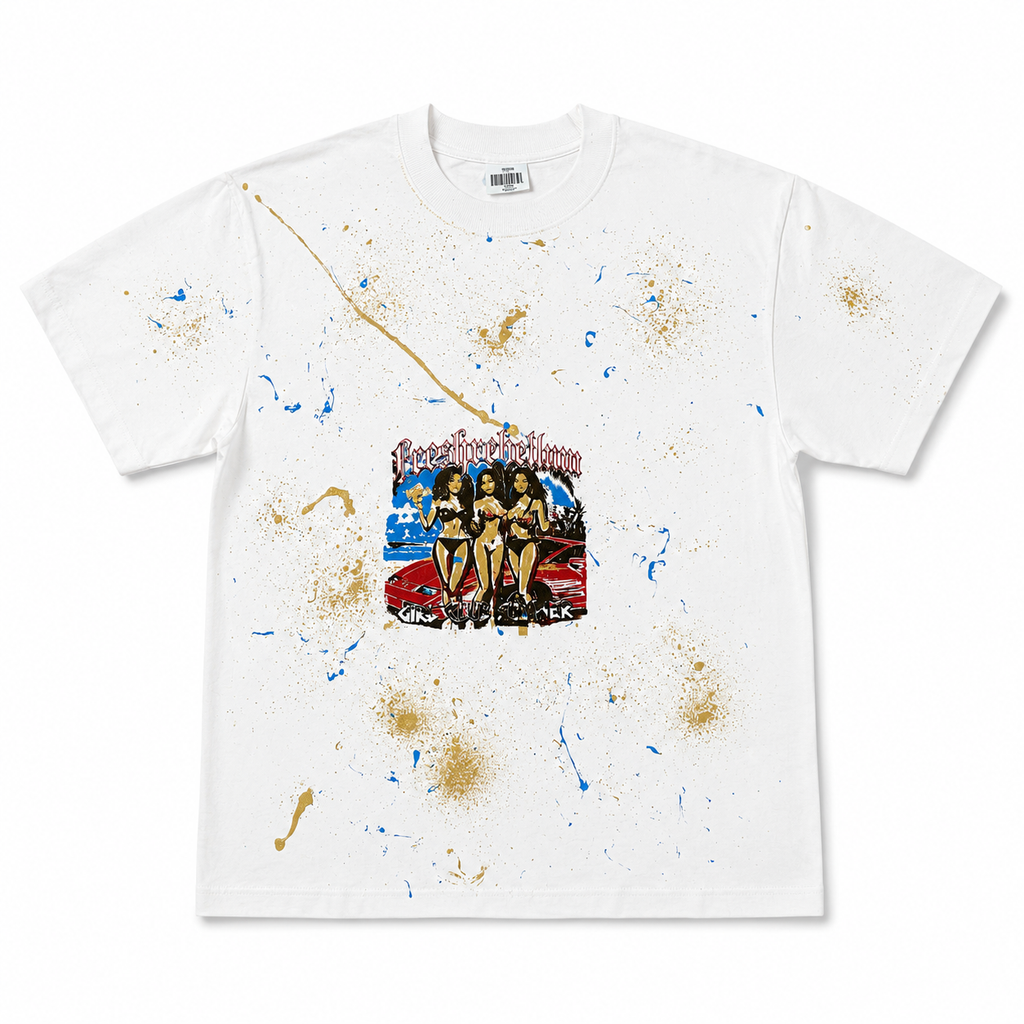 FRESHREBELLUM GIRL CLUB SUMMER TEE SPLAT