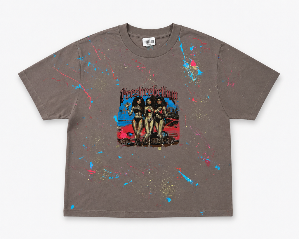 FRESHREBELLUM GIRL CLUB SUMMER SPLATTER TEE